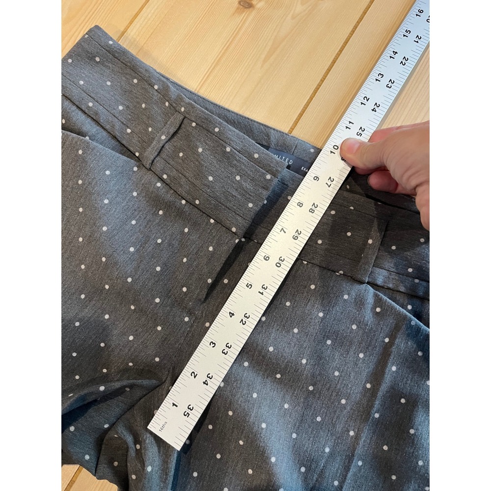 The Limited Exact Stretch‎ Polka Dot Skinny Ankle Pants Gray Womens Size 8 - Picture 6 of 6